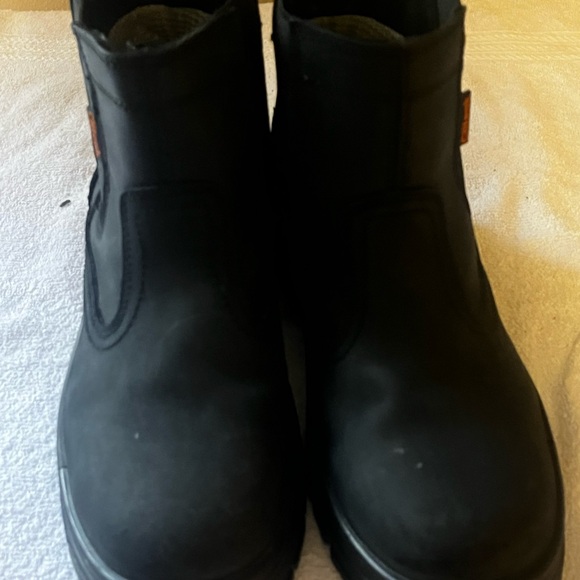 Clitenk Black Steel Toe Boots Sz 9 main image 11